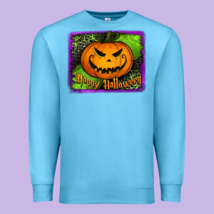 Happy Halloween Jack O' Lantern Pumpkin Premium Sweatshirt Designed By Jasminsmagicworld