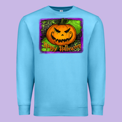 Happy Halloween Jack O' Lantern Pumpkin Premium Sweatshirt Designed By Jasminsmagicworld