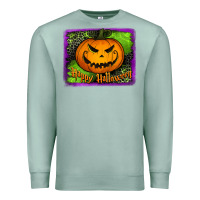 Seafoam happy halloween jack o' lantern pumpkin Premium Sweatshirt - Jasminsmagicworld