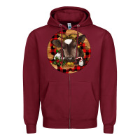 Burgundy Christmas Baby Cow Zipper Hoodie - RanaPortraitStore