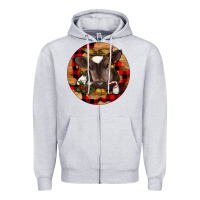 Heather Grey Christmas Baby Cow Zipper Hoodie - RanaPortraitStore