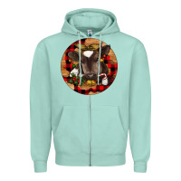 Seafoam Christmas Baby Cow Zipper Hoodie - RanaPortraitStore