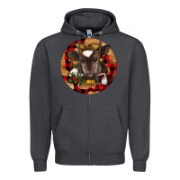 Smoke Christmas Baby Cow Zipper Hoodie - RanaPortraitStore