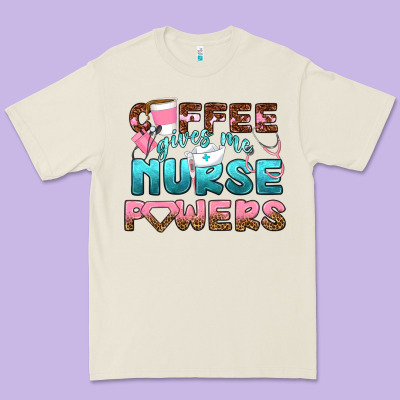 Coffee Gives Me Nurse Powers Bbs Premium Tee Designed By Bundleandbundleshop