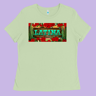 Latina License Plate Ladies Tee Designed By Bundleandbundleshop