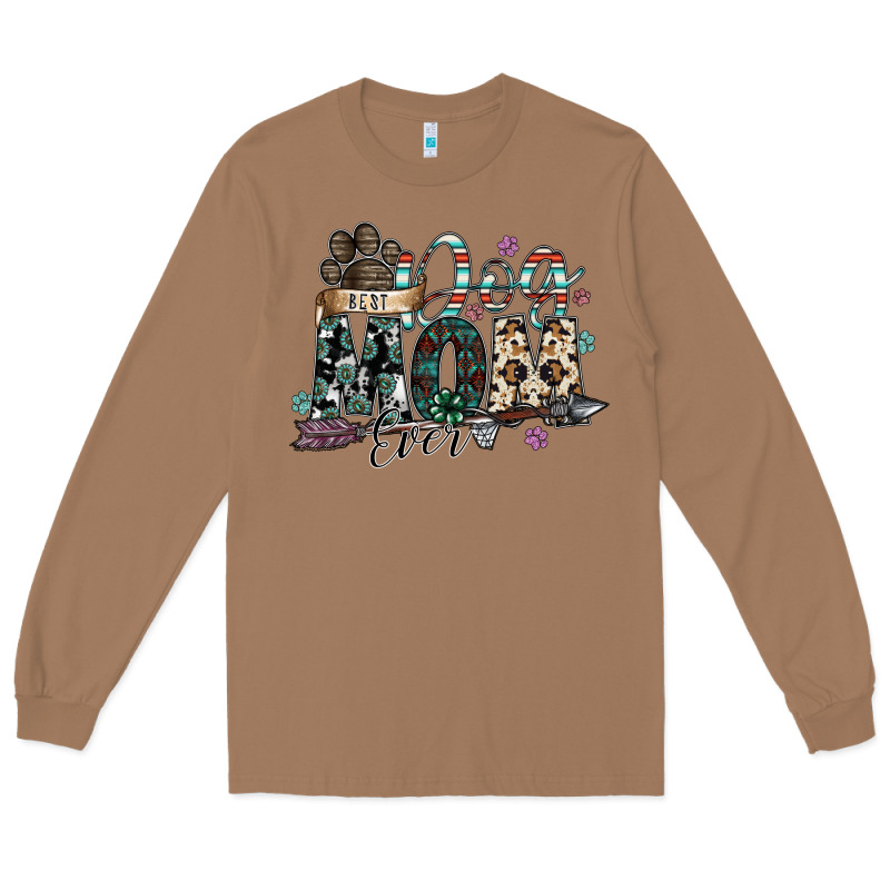 Best Dog Mom Ever Long Sleeve Tee by SublimationCraftShop | Teevron