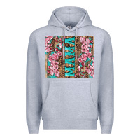 Heather Grey cherry blossoms mama tumbler Premium Hoodie - Artiststas