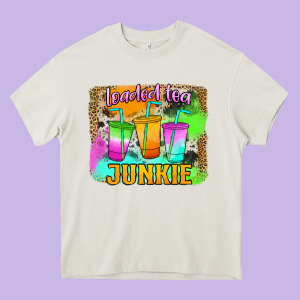 Loaded Tea Junkie Heavy Core Tee Designed By Jasminsmagicworld
