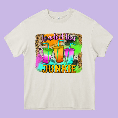 Loaded Tea Junkie Heavy Core Tee Designed By Jasminsmagicworld