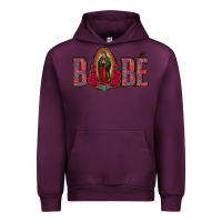 Mauve Wine Bebe Our Lady Of Guadalupe Urban Hoodie - Jasminsmagicworld