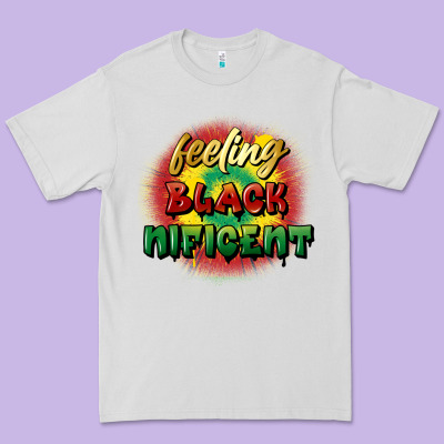 Feeling Blacknificent Premium Tee Designed By Fadigitalartstudio