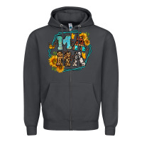 Smoke sunflowers hexagon frame mama Zipper Hoodie - Jasminsmagicworld