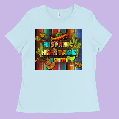 Hispanic Heritage Month Tumbler Ladies Tee Designed By Bundleandbundleshop