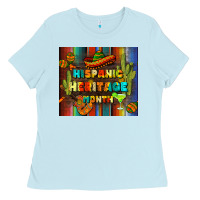 Baby Blue hispanic heritage month tumbler Ladies Tee - BundleAndBundleShop