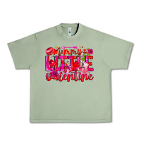 Oil Green Mommy's Little Valentine Urban Heavy Tee - CowhideDigitalArt