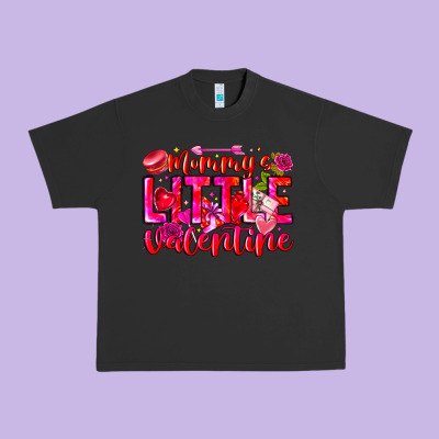 Mommy's Little Valentine Urban Heavy Tee Designed By Cowhidedigitalart