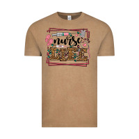 Vintage Coffee Nurse life leopard frame Vintage Tee - LillyAllenDesigns