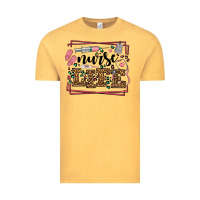 Vintage Mustard Nurse life leopard frame Vintage Tee - LillyAllenDesigns