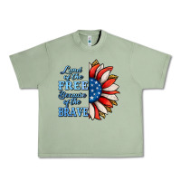 Oil Green Patriotic Sunflower Urban Heavy Tee - Jasminsmagicworld