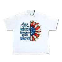 White Patriotic Sunflower Urban Heavy Tee - Jasminsmagicworld