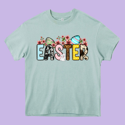 Western Easter Heavy Core Tee Designed By Oliviacreatesart