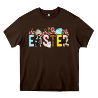 Chocolate Brown Western Easter Heavy Core Tee - OliviaCreatesArt