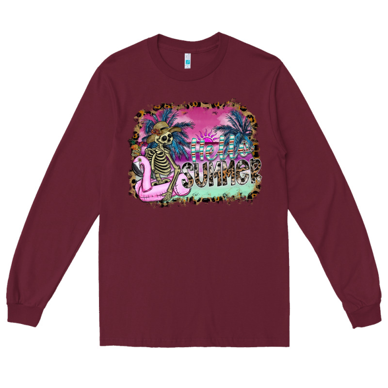 Hello Summer Long Sleeve Tee by SublimationCraftShop | Teevron