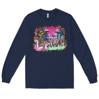 Navy hello summer Long Sleeve Tee - SublimationCraftShop