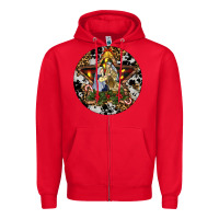 Red Oh Holy Night Christmas Zipper Hoodie - RanaPortraitStore