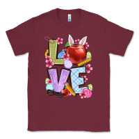 Burgundy Easter love Teacher Classic Tee - OliviaCreatesArt