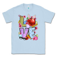Dusty Blue Easter love Teacher Classic Tee - OliviaCreatesArt