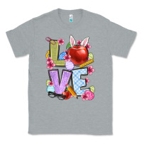 Heather Grey Easter love Teacher Classic Tee - OliviaCreatesArt