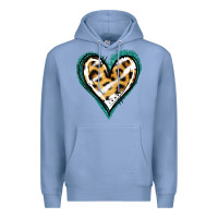 Colony Blue Glitter Leopard Heart Premium Hoodie - Jasminsmagicworld