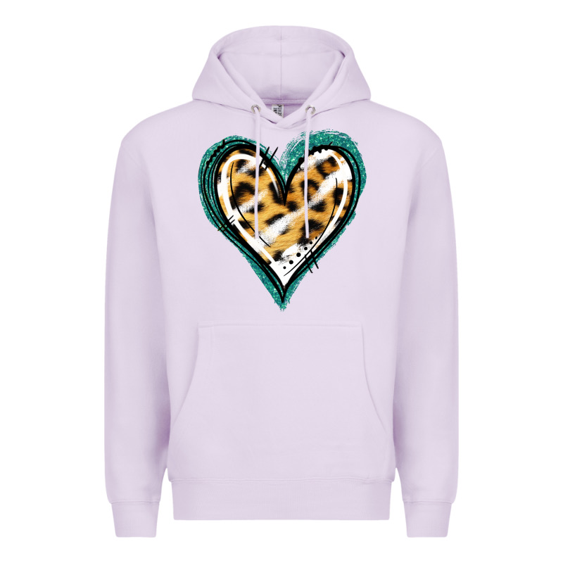 Glitter Leopard Heart Premium Hoodie by Jasminsmagicworld | Teevron