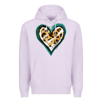 Lilac Glitter Leopard Heart Premium Hoodie - Jasminsmagicworld