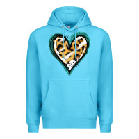 Ocean Blue Glitter Leopard Heart Premium Hoodie - Jasminsmagicworld