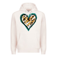 Pale Pink Glitter Leopard Heart Premium Hoodie - Jasminsmagicworld