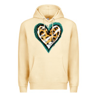 Pina Colada Glitter Leopard Heart Premium Hoodie - Jasminsmagicworld
