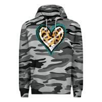 Slate Camo Glitter Leopard Heart Premium Hoodie - Jasminsmagicworld