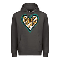 Smoke Glitter Leopard Heart Premium Hoodie - Jasminsmagicworld