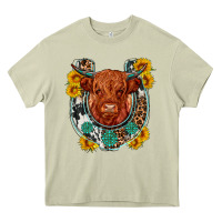 Mossy western leopard cowhide cow horseshoe Heavy Core Tee - OliviaCreatesArt