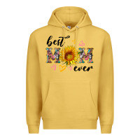 Antique Gold best mom ever with sunflower Premium Hoodie - Artiststas
