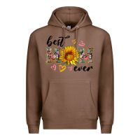 Chestnut best mom ever with sunflower Premium Hoodie - Artiststas