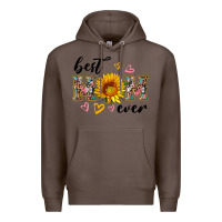 Coffee best mom ever with sunflower Premium Hoodie - Artiststas