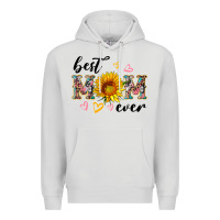 Dove Grey best mom ever with sunflower Premium Hoodie - Artiststas