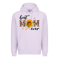 Lilac best mom ever with sunflower Premium Hoodie - Artiststas