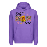 Purple best mom ever with sunflower Premium Hoodie - Artiststas