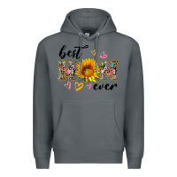 Rock best mom ever with sunflower Premium Hoodie - Artiststas