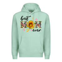 Seafoam best mom ever with sunflower Premium Hoodie - Artiststas