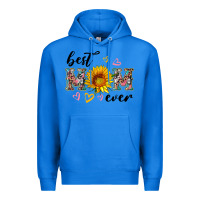 True Royal best mom ever with sunflower Premium Hoodie - Artiststas